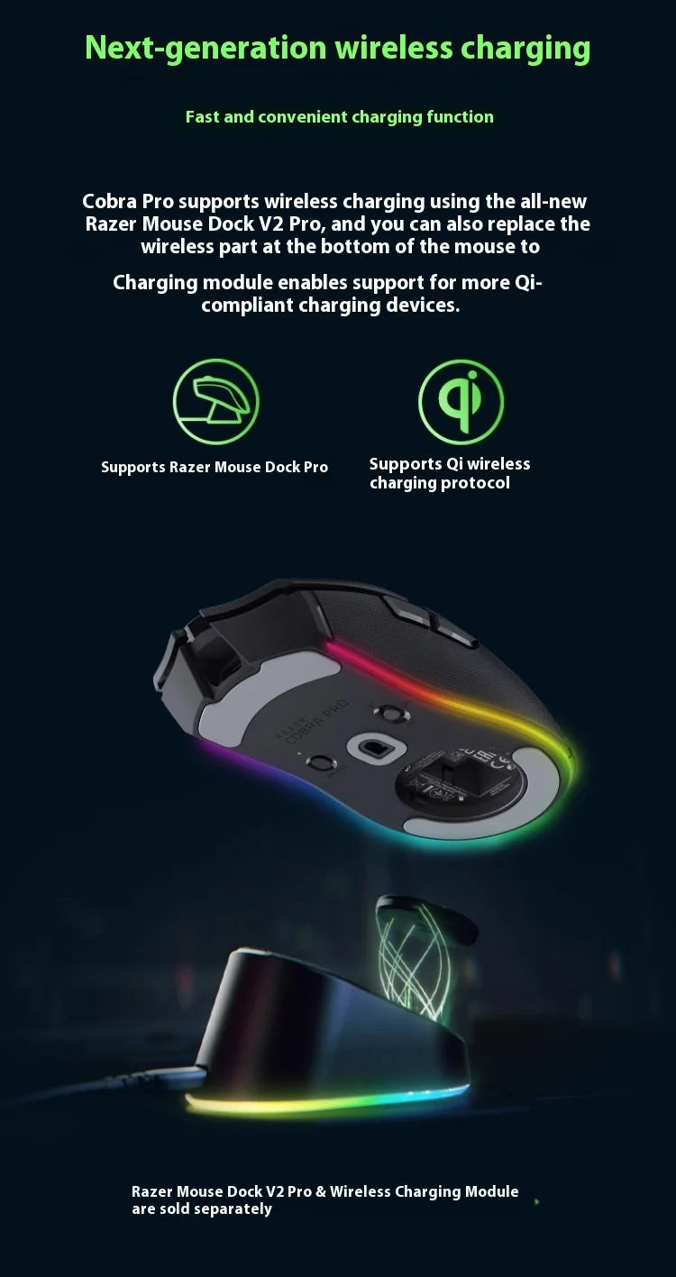 Razer Cobra Series Professional Edition Colorful Esports Small Hand Poison Viper Mini Wireless Mouse