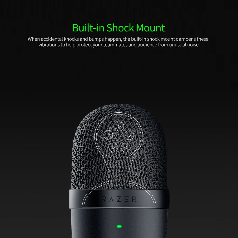 Razer Seiren Mini USB Condenser Microphone Ultra-compact Streaming Microphone with Super cardioid Pickup Pattern