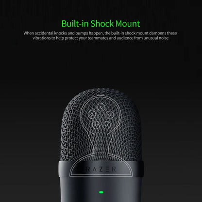 Razer Seiren Mini USB Condenser Microphone Ultra-compact Streaming Microphone with Super cardioid Pickup Pattern