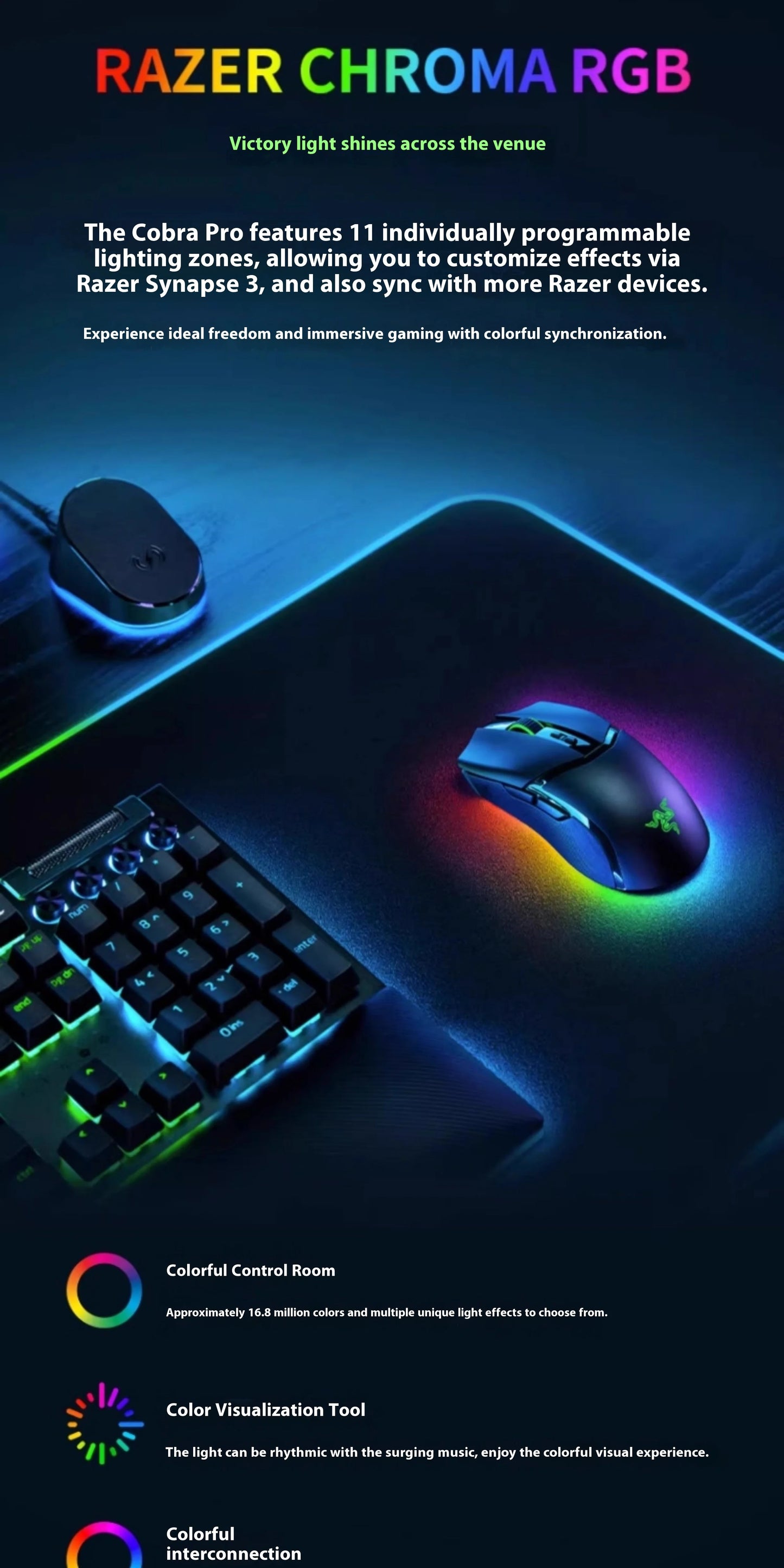 Razer Cobra Series Professional Edition Colorful Esports Small Hand Poison Viper Mini Wireless Mouse
