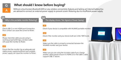 15.6 inch Portable Monitor for Laptop, 1080P 72 NTSC 100 sRGB USB C HDMI Travel External Second Computer Screen with HDR