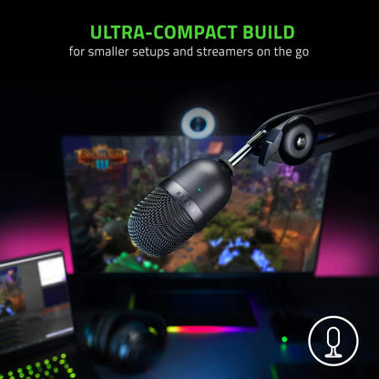 Razer Seiren Mini USB Condenser Microphone Ultra-compact Streaming Microphone with Super cardioid Pickup Pattern