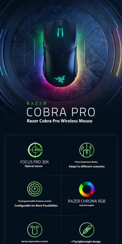 Razer Cobra Series Professional Edition Colorful Esports Small Hand Poison Viper Mini Wireless Mouse