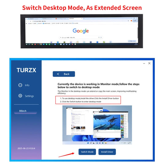 8.8 Inch IPS USB Secondary Screen Type-C PH Interface Turing Smart Screen CPU GPU RAM Computer Monitor Use TURZX Software