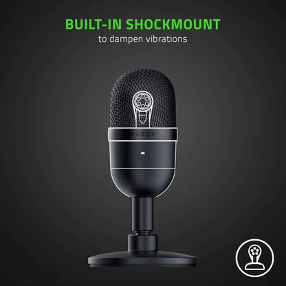 Razer Seiren Mini USB Condenser Microphone Ultra-compact Streaming Microphone with Super cardioid Pickup Pattern