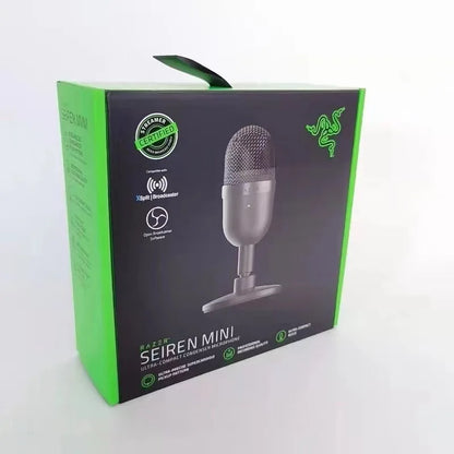 Razer Seiren Mini USB Condenser Microphone Ultra-compact Streaming Microphone with Super cardioid Pickup Pattern